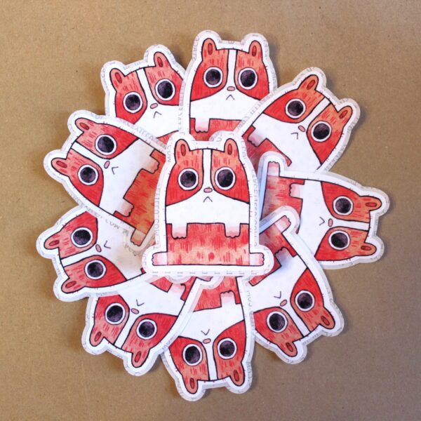 Fun guinea pig themed stickers, great for rodent enthusiasts! Super poppy guinea pig stickers, easy to peel off.