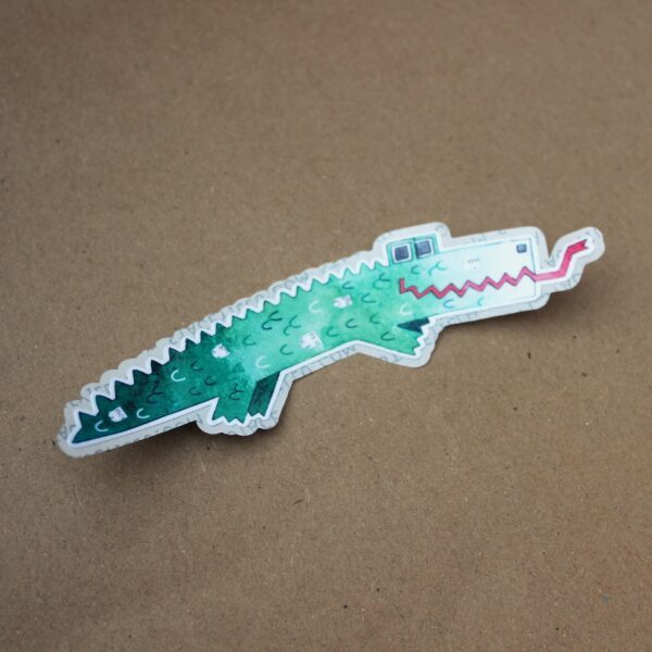 Make your belongings stand out with these vibrant and hassle-free Mr. Crocodile stickers. Peel them off effortlessly for an instant pop of color!