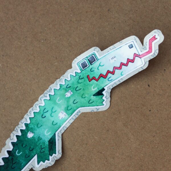 Make your belongings stand out with these vibrant and hassle-free Mr. Crocodile stickers. Peel them off effortlessly for an instant pop of color!