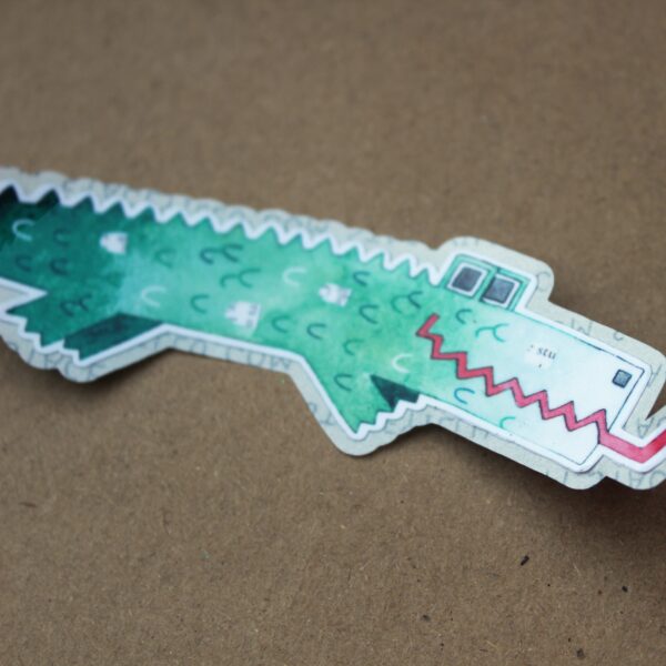 Make your belongings stand out with these vibrant and hassle-free Mr. Crocodile stickers. Peel them off effortlessly for an instant pop of color!