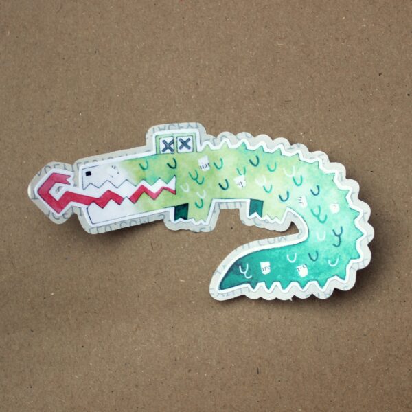 Check out these super poppy Mr. Crocodile stickers! Easy to peel and perfect for adding a crocodile design to your collection.